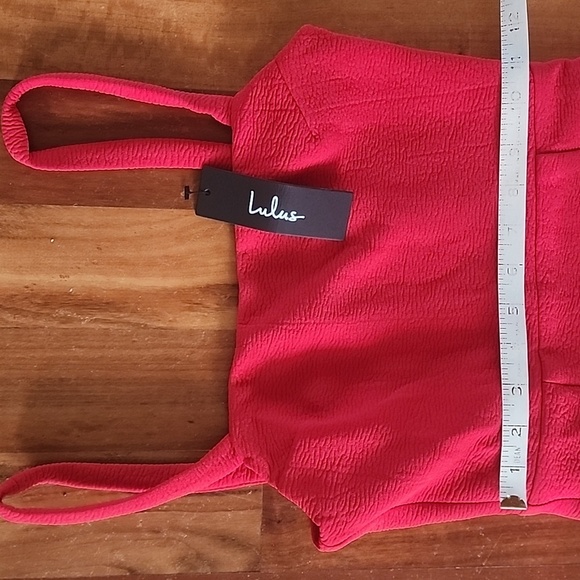 NWT😍 Lulu's, SEXY RED DRESS, w/ Zipper & Slit Back! XS - Picture 5 of 7